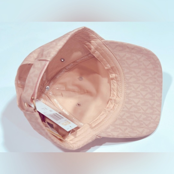 Michael Kors Women All Over Logo Stretch Cotton Pink Cap - One Size - Picture 8 of 9